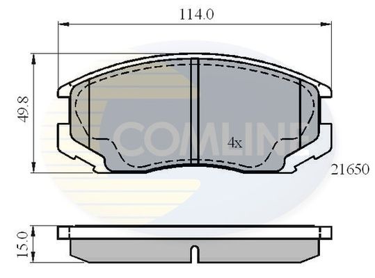 COMLINE Комплект тормозных колодок, дисковый тормоз CBP0415