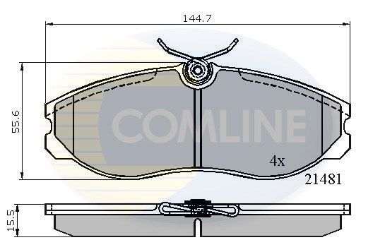 COMLINE Комплект тормозных колодок, дисковый тормоз CBP0447