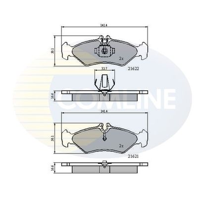 COMLINE Комплект тормозных колодок, дисковый тормоз CBP0453