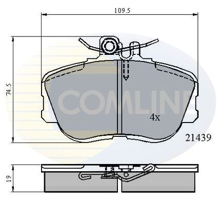 COMLINE Комплект тормозных колодок, дисковый тормоз CBP0503