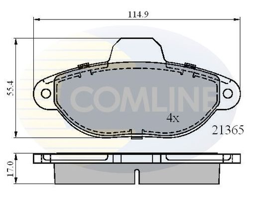 COMLINE Комплект тормозных колодок, дисковый тормоз CBP0509
