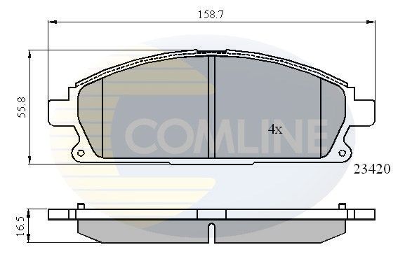 COMLINE Комплект тормозных колодок, дисковый тормоз CBP0591