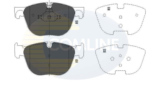 COMLINE Комплект тормозных колодок, дисковый тормоз CBP06003