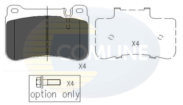 COMLINE Комплект тормозных колодок, дисковый тормоз CBP06007