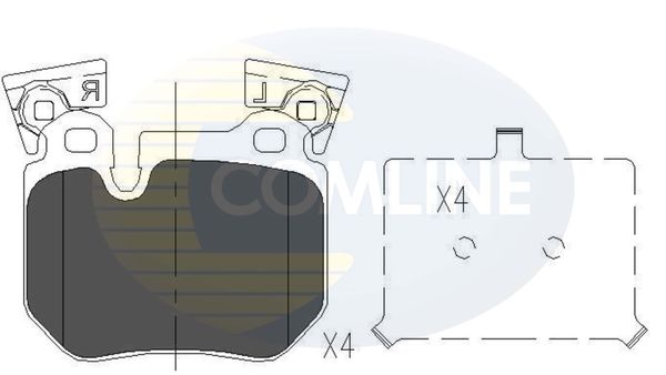 COMLINE Комплект тормозных колодок, дисковый тормоз CBP06023