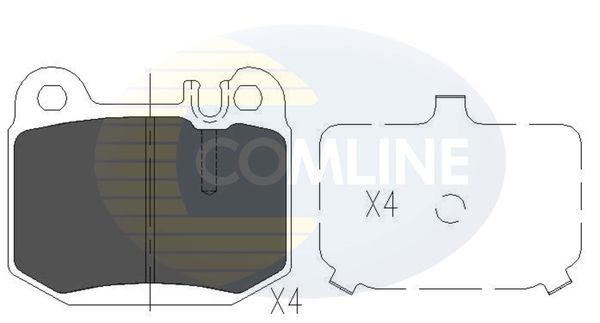 COMLINE Комплект тормозных колодок, дисковый тормоз CBP06025