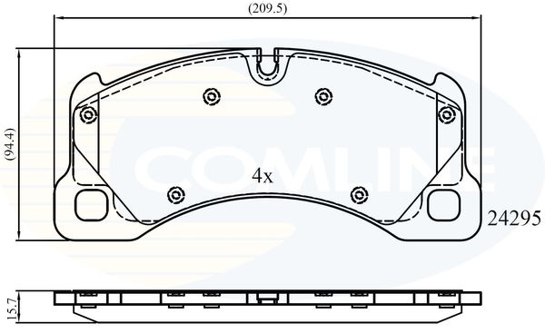 COMLINE Комплект тормозных колодок, дисковый тормоз CBP06039