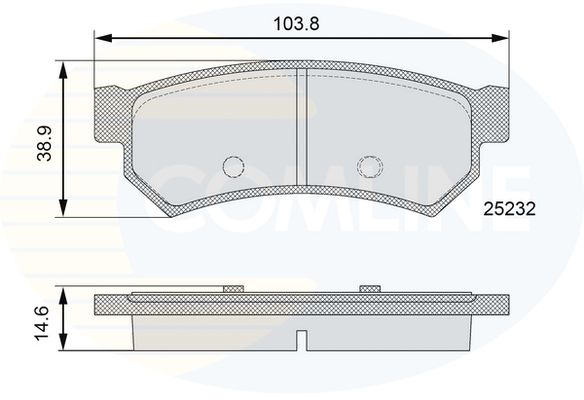 COMLINE Комплект тормозных колодок, дисковый тормоз CBP06100
