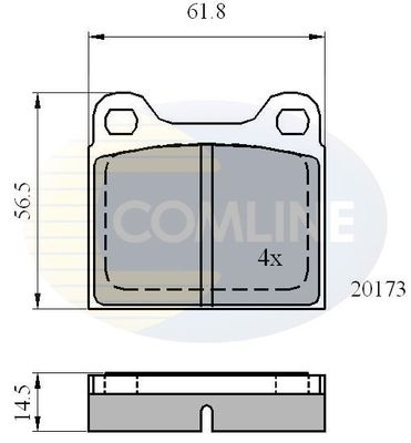 COMLINE Комплект тормозных колодок, дисковый тормоз CBP0731