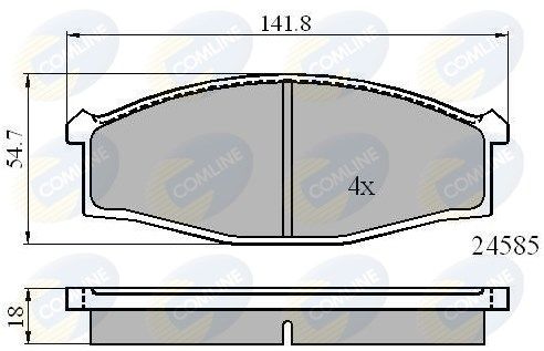 COMLINE Комплект тормозных колодок, дисковый тормоз CBP0758