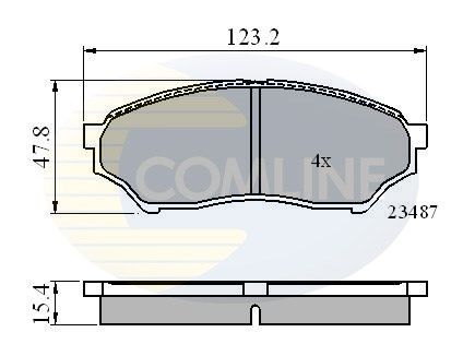 COMLINE Комплект тормозных колодок, дисковый тормоз CBP0826