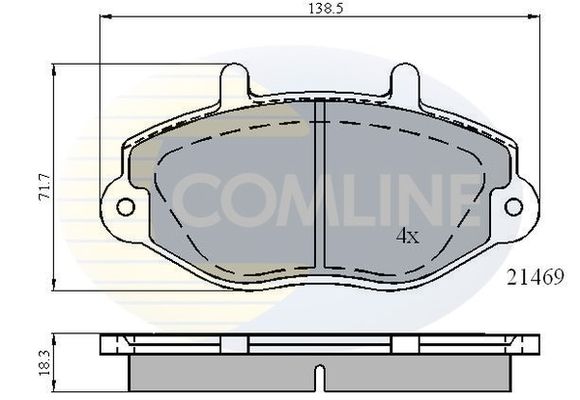 COMLINE Комплект тормозных колодок, дисковый тормоз CBP0924