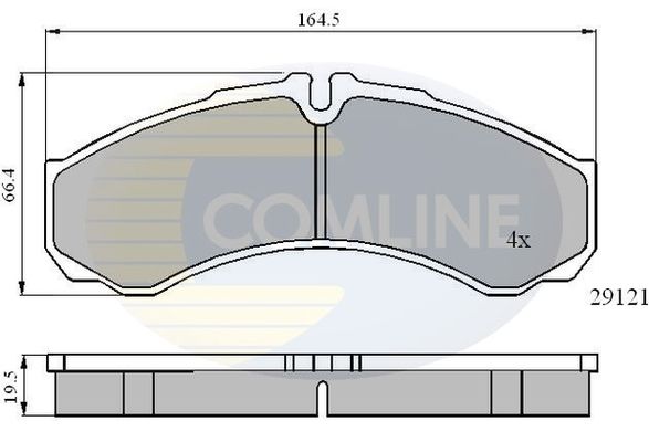 COMLINE Комплект тормозных колодок, дисковый тормоз CBP0931