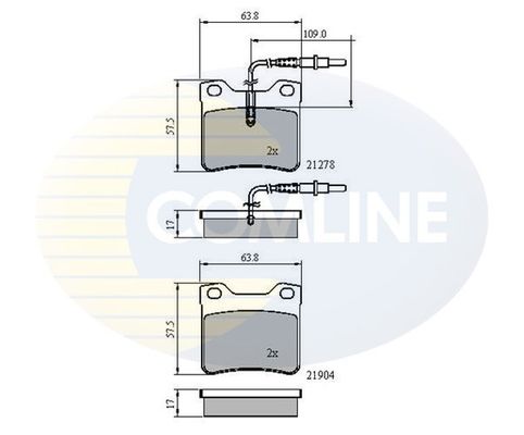 COMLINE Комплект тормозных колодок, дисковый тормоз CBP1455