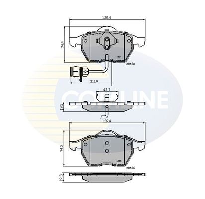COMLINE Комплект тормозных колодок, дисковый тормоз CBP1715
