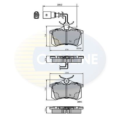 COMLINE Комплект тормозных колодок, дисковый тормоз CBP1797