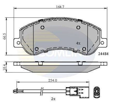 COMLINE Комплект тормозных колодок, дисковый тормоз CBP21512