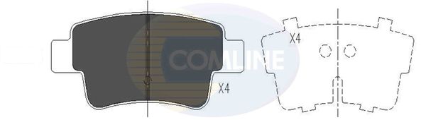 COMLINE Комплект тормозных колодок, дисковый тормоз CBP26012
