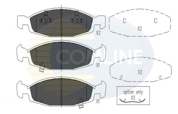 COMLINE Комплект тормозных колодок, дисковый тормоз CBP31109