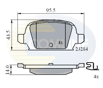 COMLINE Комплект тормозных колодок, дисковый тормоз CBP31135