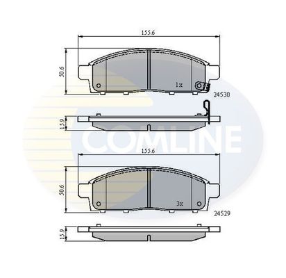 COMLINE Комплект тормозных колодок, дисковый тормоз CBP31584