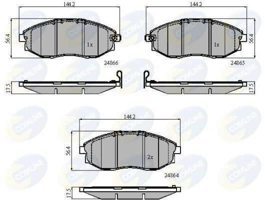 COMLINE Комплект тормозных колодок, дисковый тормоз CBP31585