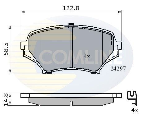 COMLINE Комплект тормозных колодок, дисковый тормоз CBP31631