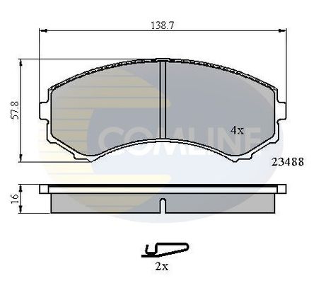 COMLINE Комплект тормозных колодок, дисковый тормоз CBP3172