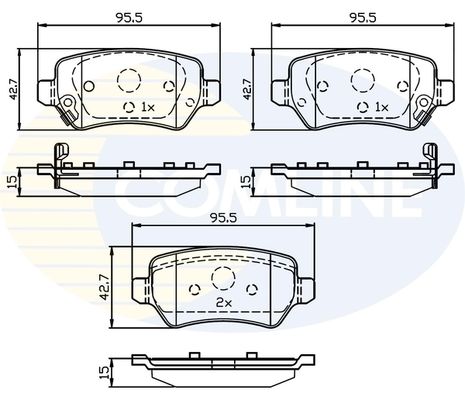 COMLINE Комплект тормозных колодок, дисковый тормоз CBP32239