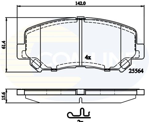 COMLINE Bremžu uzliku kompl., Disku bremzes CBP32252