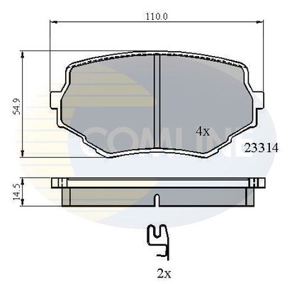 COMLINE Комплект тормозных колодок, дисковый тормоз CBP3475