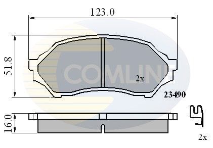COMLINE Комплект тормозных колодок, дисковый тормоз CBP3817