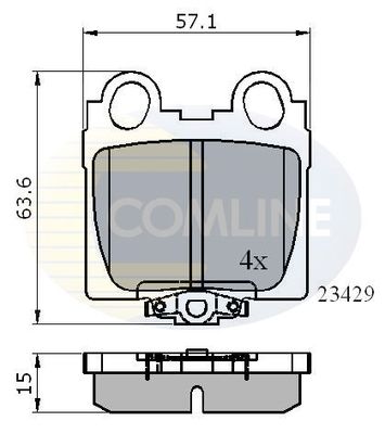 COMLINE Bremžu uzliku kompl., Disku bremzes CBP3836