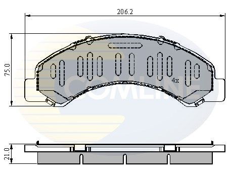 COMLINE Комплект тормозных колодок, дисковый тормоз CBP3918