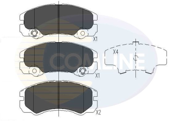 COMLINE Комплект тормозных колодок, дисковый тормоз CBP41241