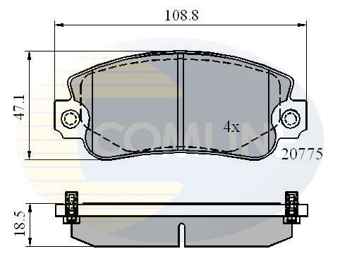 COMLINE Комплект тормозных колодок, дисковый тормоз CBP4129