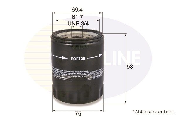 COMLINE Eļļas filtrs EOF125