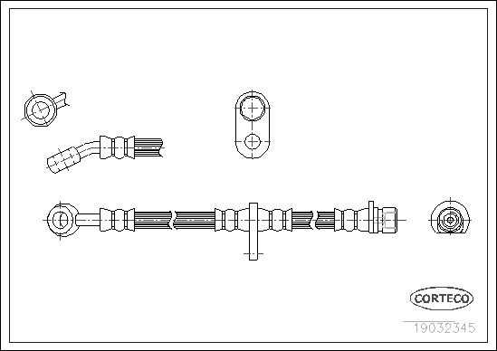 CORTECO Тормозной шланг 19032345