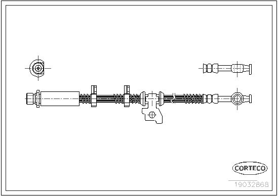 CORTECO Тормозной шланг 19032868