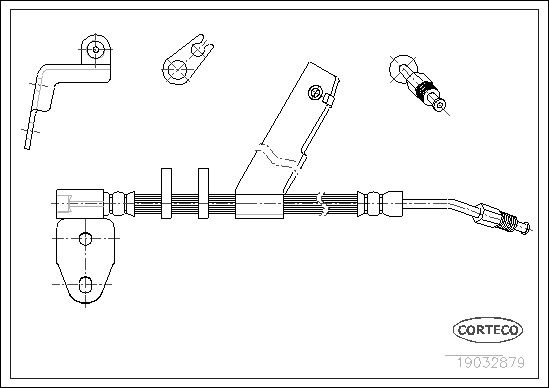 CORTECO Bremžu šļūtene 19032879
