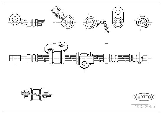 CORTECO Тормозной шланг 19032905