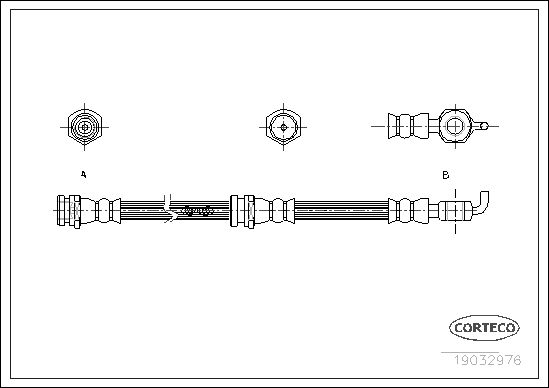 CORTECO Bremžu šļūtene 19032976