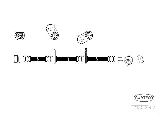 CORTECO Тормозной шланг 19032987