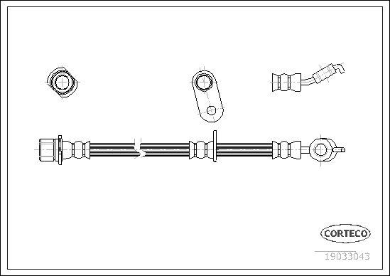 CORTECO Тормозной шланг 19033043