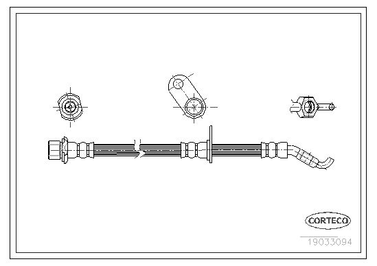 CORTECO Тормозной шланг 19033094