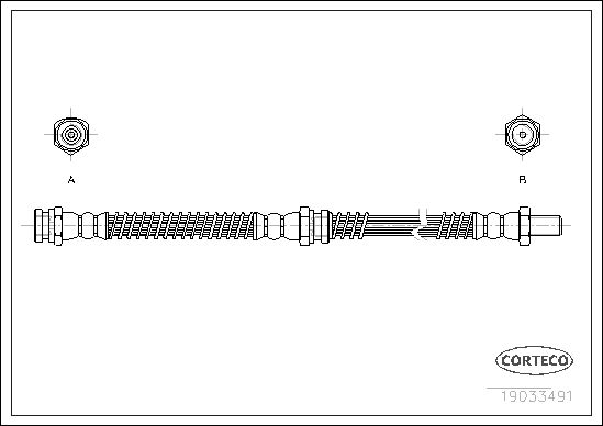 CORTECO Тормозной шланг 19033491