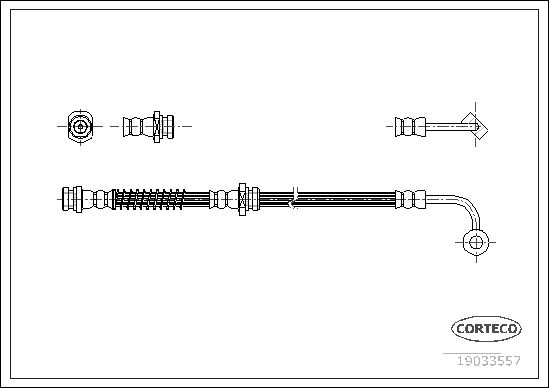 CORTECO Тормозной шланг 19033557