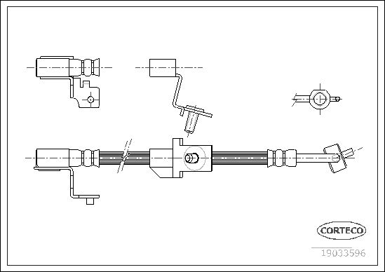 CORTECO Bremžu šļūtene 19033596