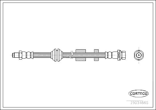 CORTECO Тормозной шланг 19034665