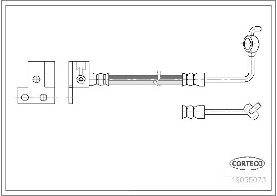 CORTECO Bremžu šļūtene 19035073